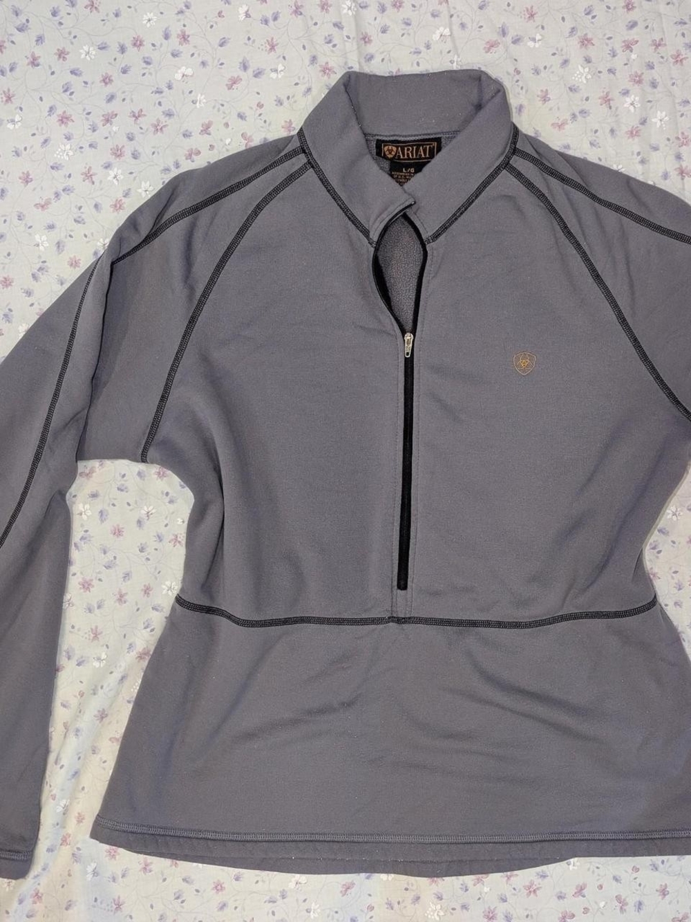 Ariat Women's Gray Quarter-Zip Performance Jacket